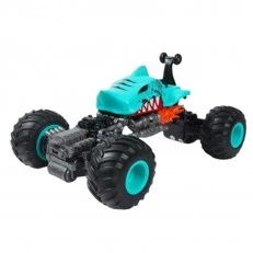 Μπλε αυτοκίνητο εκτός δρόμου με περιστρεφόμενους μπροστινούς τροχούς, RC 1:16