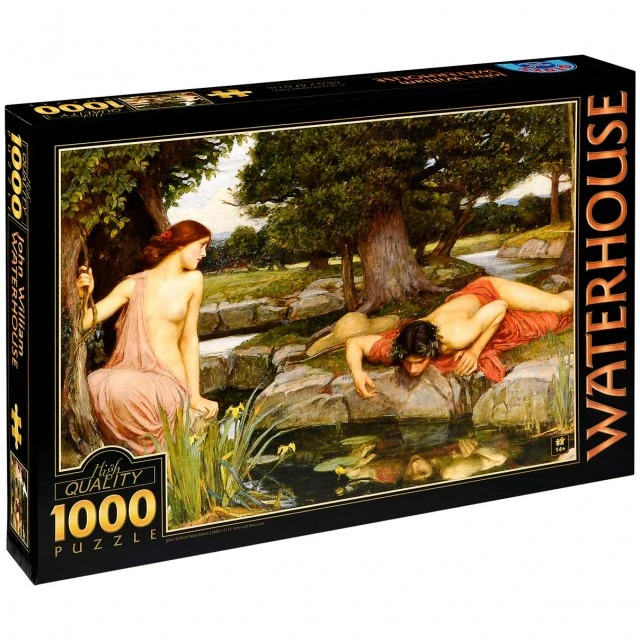 D-Toys 1000 Piece Jigsaw Puzzle - Echo and Narcissus, John William Waterhouse
