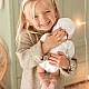 Κούκλα μωρού Lucia που κλαίει σε ροζ καλάθι και πιπίλα - 40 εκ.