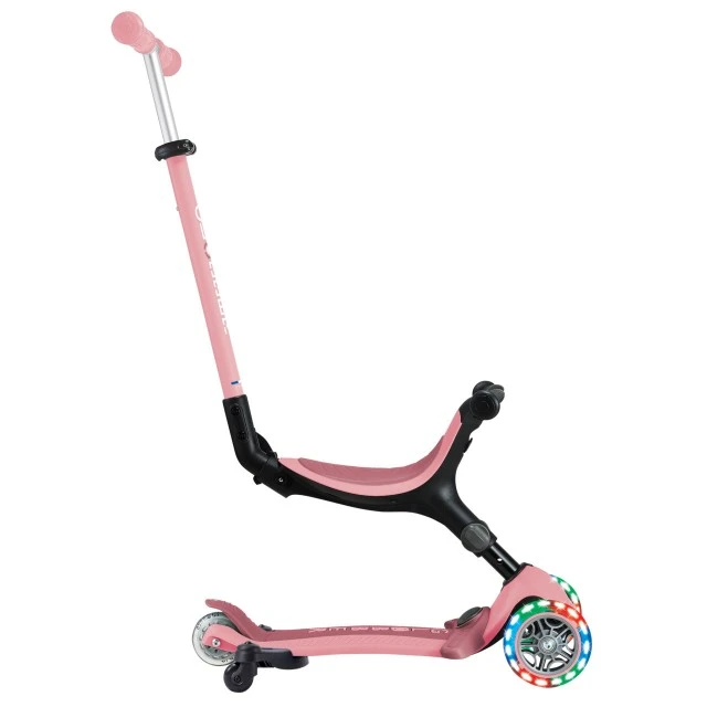 Πτυσσόμενο πατίνι 5 σε 1 GLOBBER GO UP ACTIVE LIGHTS 360° - παστέλ ροζ