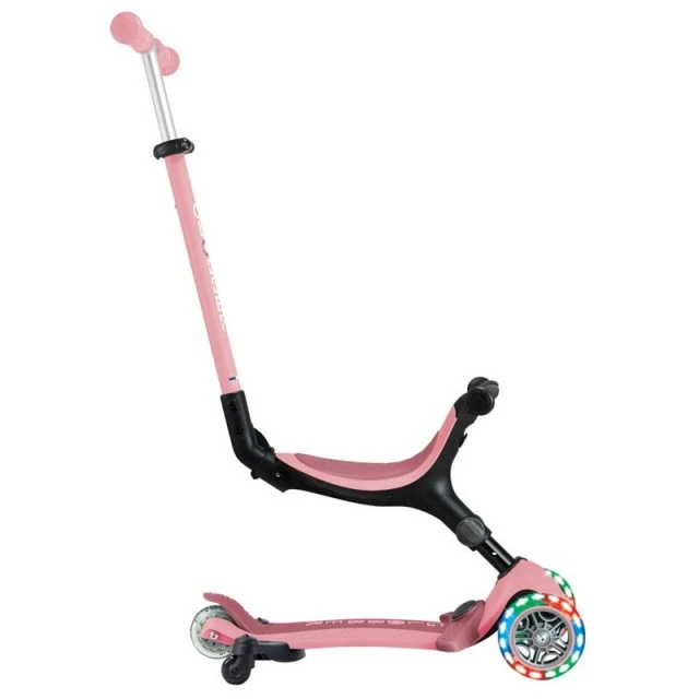 Πτυσσόμενο πατίνι 5 σε 1 GLOBBER GO UP ACTIVE LIGHTS 360° - παστέλ ροζ