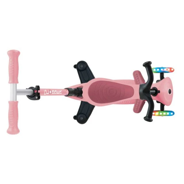 Πτυσσόμενο πατίνι 5 σε 1 GLOBBER GO UP ACTIVE LIGHTS 360° - παστέλ ροζ