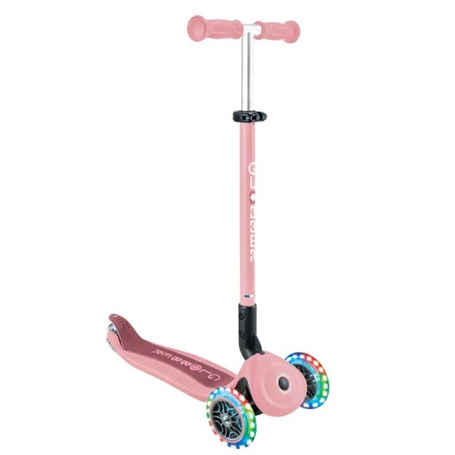 Πτυσσόμενο πατίνι 5 σε 1 GLOBBER GO UP ACTIVE LIGHTS 360° - παστέλ ροζ