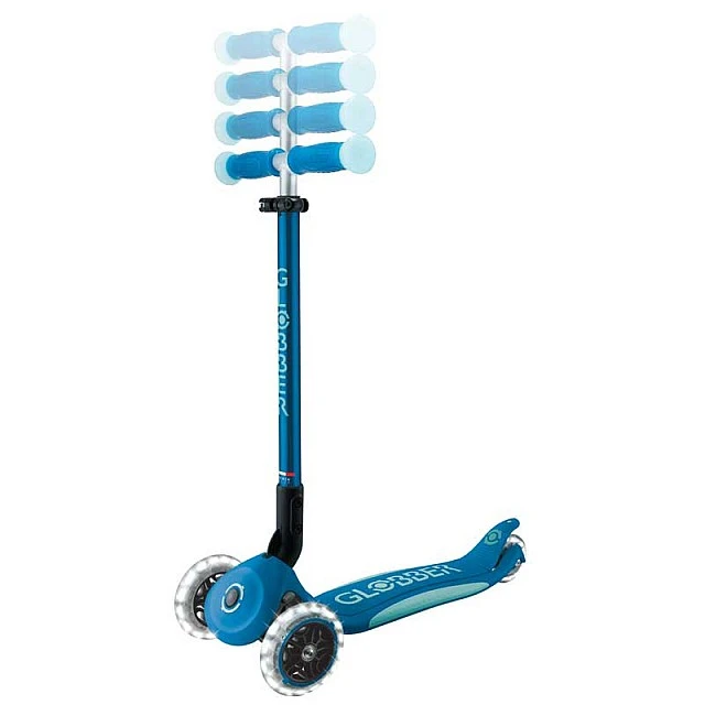 Πτυσσόμενο σκούτερ με φωτιζόμενες λαβές ELITE GLOW LIGHTS, μπλε βενζίνης