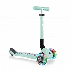 Αναδιπλούμενο σκούτερ Globber Junior Fantasy Lights με φωτεινούς τροχούς, πράσινο της μέντας