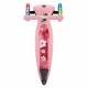 Globber Junior Fantasy Lights Πτυσσόμενο σκούτερ με λαμπερούς τροχούς, παστέλ ροζ