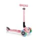 Globber Junior Fantasy Lights Πτυσσόμενο σκούτερ με λαμπερούς τροχούς, παστέλ ροζ