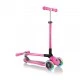 Πτυσσόμενο σκούτερ Globber Primo Foldable Lights με λαμπερά ελαστικά, ροζ