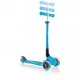 Πτυσσόμενο σκούτερ Globber Primo Foldable Lights με λαμπερά ελαστικά, γαλάζιο