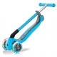 Πτυσσόμενο σκούτερ Globber Primo Foldable Lights με λαμπερά ελαστικά, γαλάζιο