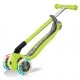 Πτυσσόμενο σκούτερ Globber Primo Foldable Lights με λαμπερά ελαστικά, πράσινο
