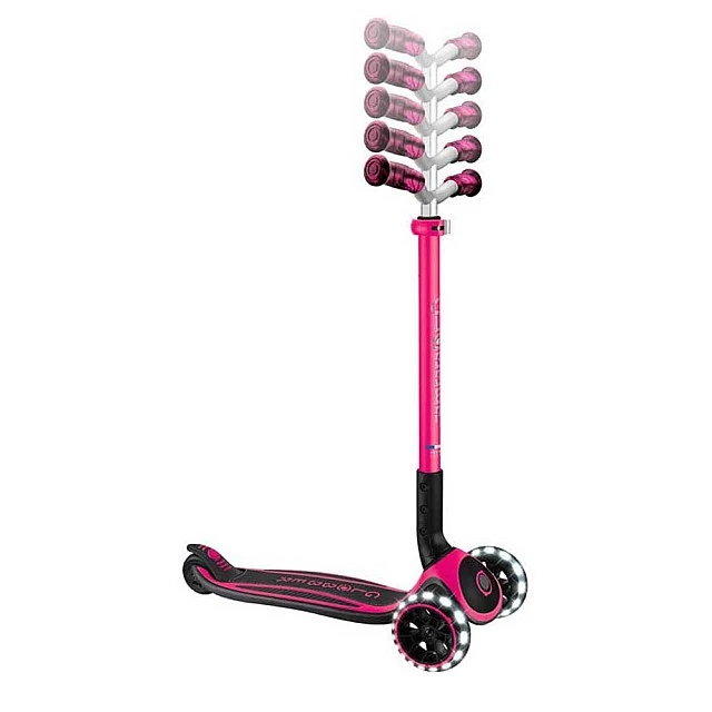 Πτυσσόμενο πατίνι για παιδιά άνω των 4 ετών GLOBBER ACE LIGHTS, ροζ
