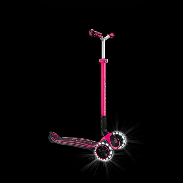 Πτυσσόμενο πατίνι για παιδιά άνω των 4 ετών GLOBBER ACE LIGHTS, ροζ