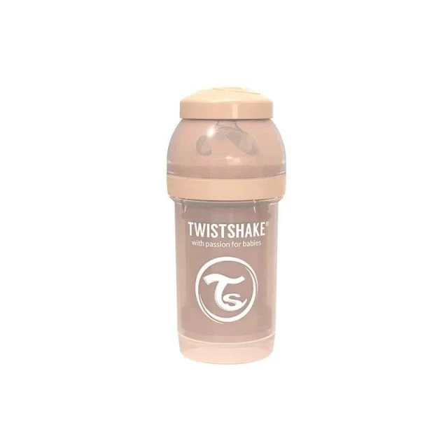 Μπιμπερό κατά των κολικών Twistshake 180 ml μπεζ