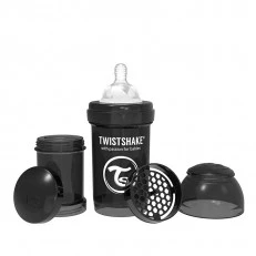 Μπιμπερό κατά των κολικών Twistshake 180 ml μαύρο