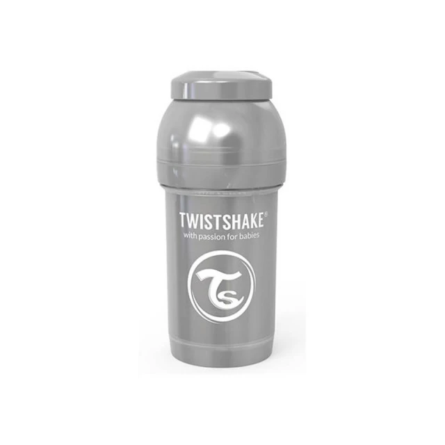 Μπουκάλι κατά των κολικών για μωρά Twistshake 180 ml - Pearl Grey Collection