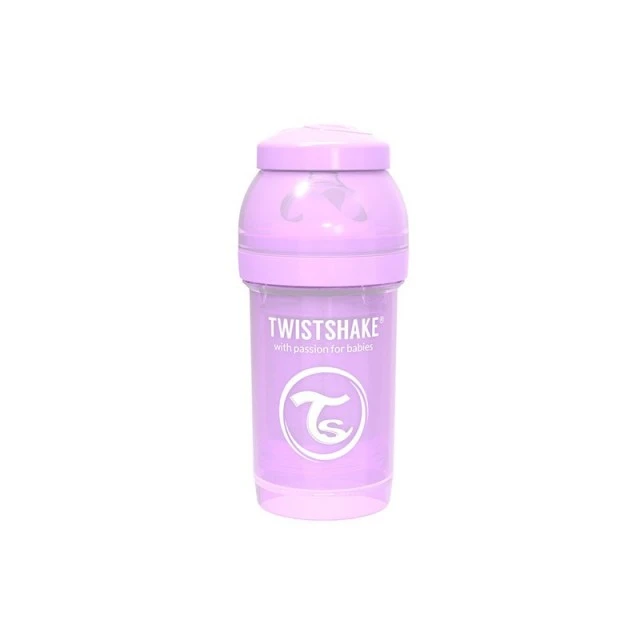Μπιμπερό κατά των κολικών Twistshake 180 ml μωβ