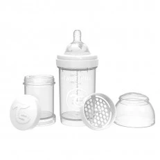 Μπουκάλι για μωρά κατά των κολικών Twistshake 330 ml. λευκό