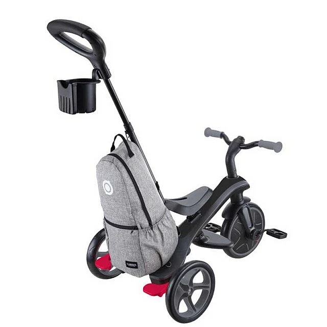 Τρίκυκλο 4 σε 1 GLOBBER EXPLORER TRIKE DELUXE PLAY με τέντα σε μαύρο χρώμα