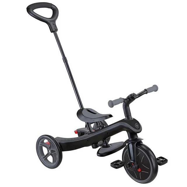 Τρίκυκλο 4 σε 1 GLOBBER EXPLORER TRIKE DELUXE PLAY με τέντα σε μαύρο χρώμα