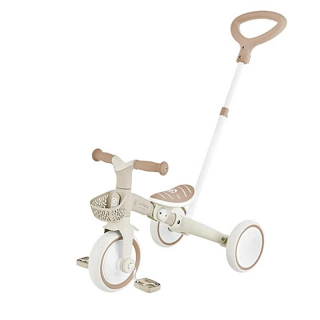 Τρίκυκλο με γονικό έλεγχο 3 σε 1 GLOBBER LEARNING TRIKE PLUS, μπεζ