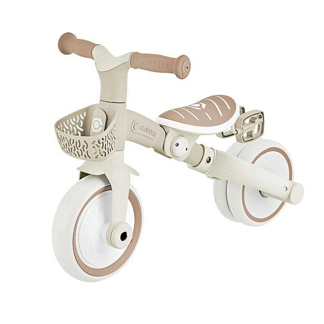 Τρίκυκλο με γονικό έλεγχο 3 σε 1 GLOBBER LEARNING TRIKE PLUS, μπεζ