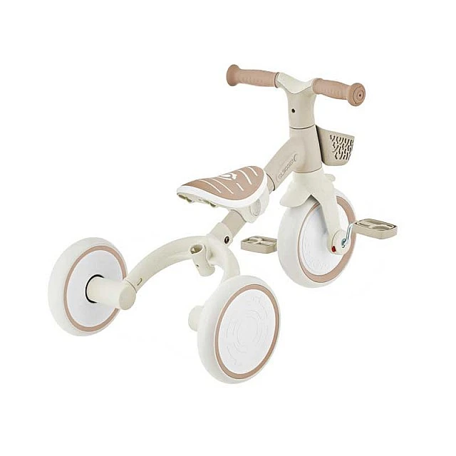 Τρίκυκλο με γονικό έλεγχο 3 σε 1 GLOBBER LEARNING TRIKE PLUS, μπεζ