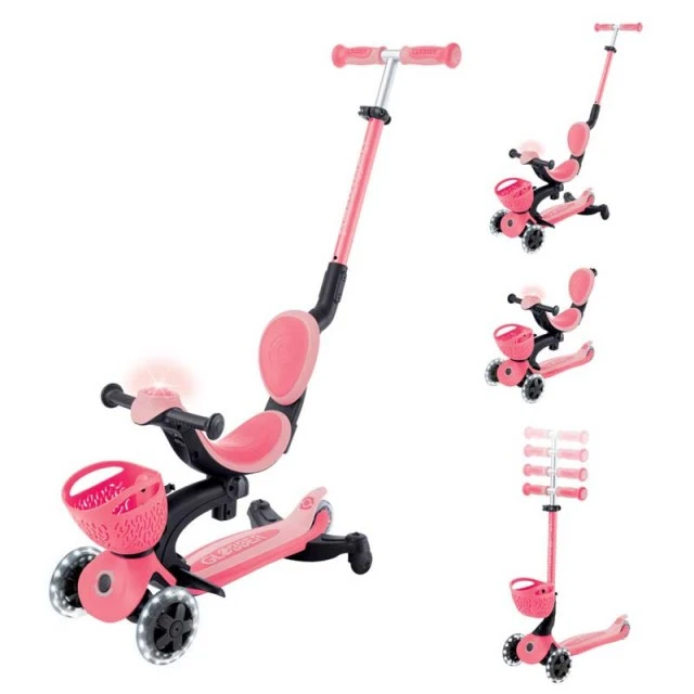 Φακός 5 σε 1 GLOBBER GO UP BABY LEARN 360°, ροζ
