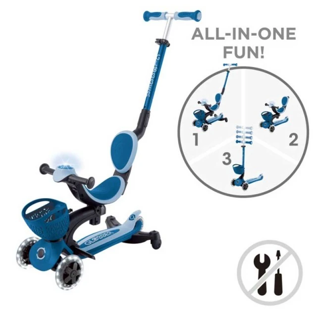 Φακός 5 σε 1 GLOBBER GO UP BABY LEARN 360°, σκούρο μπλε