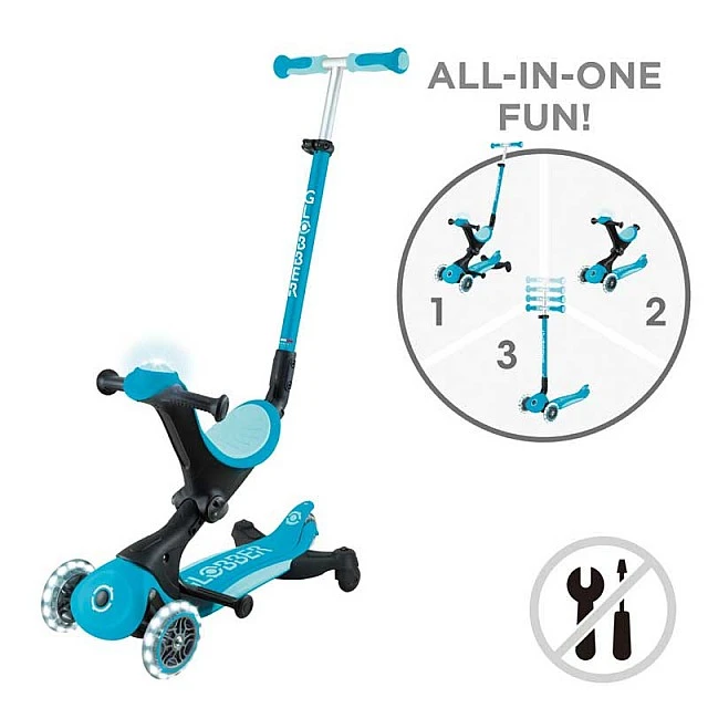 Πατίνι 5 σε 1 GLOBBER GO UP DELUXE LEFTHS 360° - aqua