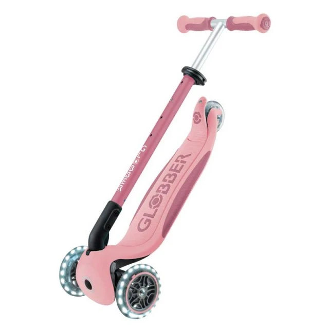 Πατίνι 5 σε 1 GLOBBER GO UP DELUXE LIGHTS 360° - παστέλ ροζ