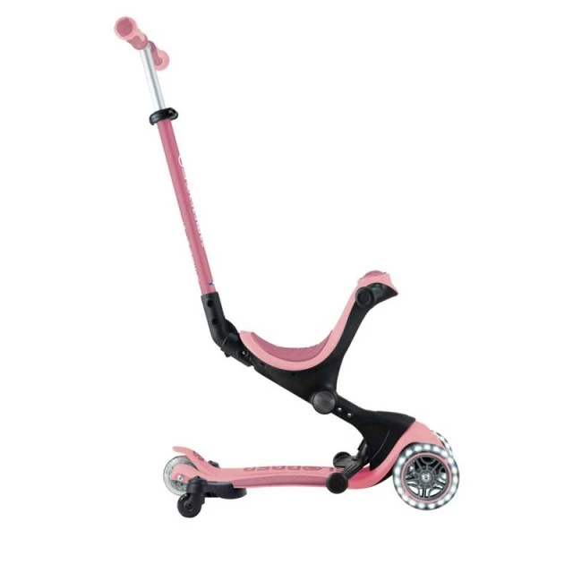 Πατίνι 5 σε 1 GLOBBER GO UP DELUXE LIGHTS 360° - παστέλ ροζ