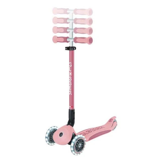Πατίνι 5 σε 1 GLOBBER GO UP DELUXE LIGHTS 360° - παστέλ ροζ