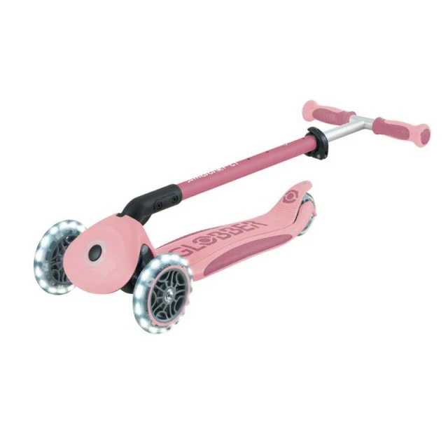 Πατίνι 5 σε 1 GLOBBER GO UP DELUXE LIGHTS 360° - παστέλ ροζ