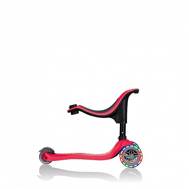 Globber 4 σε 1 σκούτερ με σταθεροποιητή, GO UP Sporty Lights - Red