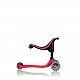 Globber 4 σε 1 σκούτερ με σταθεροποιητή, GO UP Sporty Lights - Red