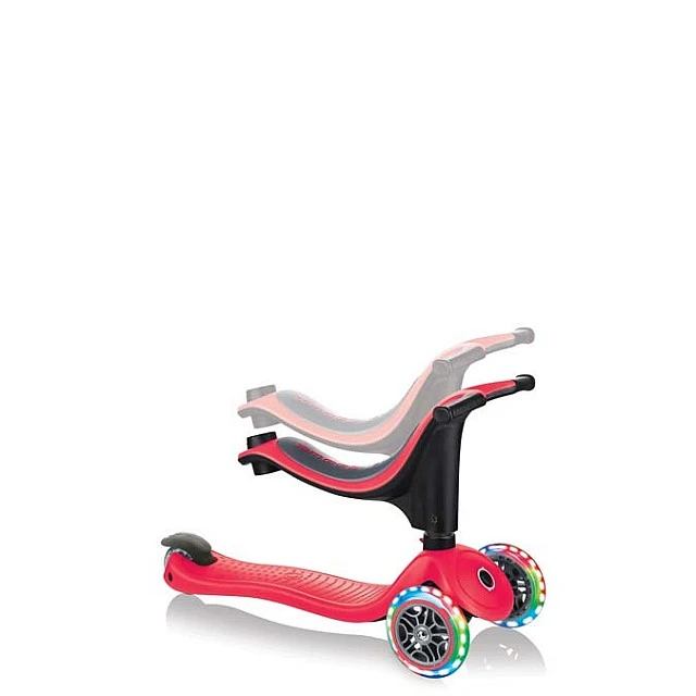 Globber 4 σε 1 σκούτερ με σταθεροποιητή, GO UP Sporty Lights - Red