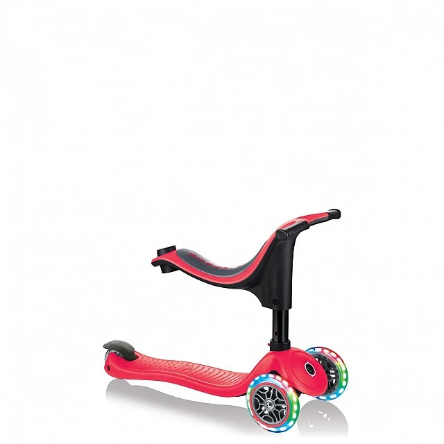Globber 4 σε 1 σκούτερ με σταθεροποιητή, GO UP Sporty Lights - Red