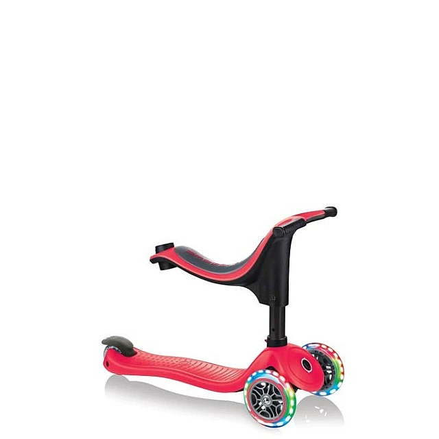 Globber 4 σε 1 σκούτερ με σταθεροποιητή, GO UP Sporty Lights - Red