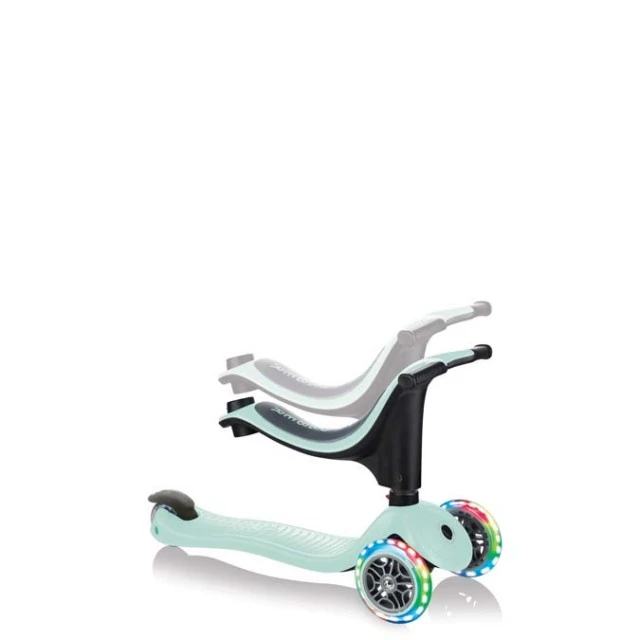 Globber 4 σε 1 σκούτερ με σταθεροποιητή, GO UP Sporty Lights - Mint green