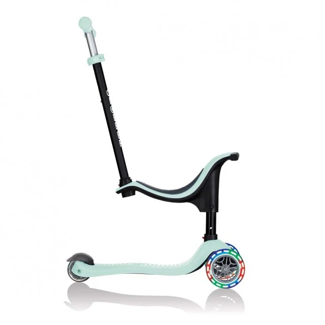 Globber 4 σε 1 σκούτερ με σταθεροποιητή, GO UP Sporty Lights - Mint green