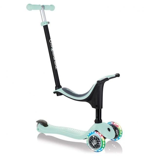 Globber 4 σε 1 σκούτερ με σταθεροποιητή, GO UP Sporty Lights - Mint green
