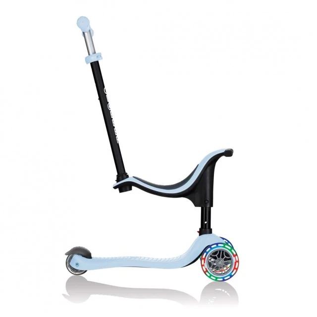 Globber 4 σε 1 σκούτερ με σταθεροποιητή, GO UP Sporty Lights - Pastel Blue
