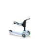 Globber 4 σε 1 σκούτερ με σταθεροποιητή, GO UP Sporty Lights - Pastel Blue