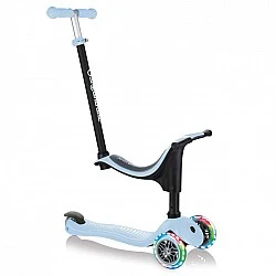 Globber 4 σε 1 σκούτερ με σταθεροποιητή, GO UP Sporty Lights - Pastel Blue
