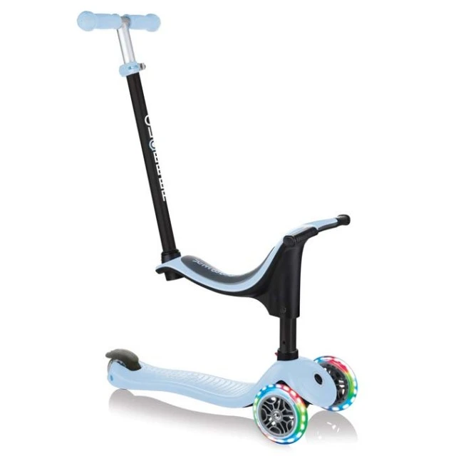 Globber 4 σε 1 σκούτερ με σταθεροποιητή, GO UP Sporty Lights - Pastel Blue