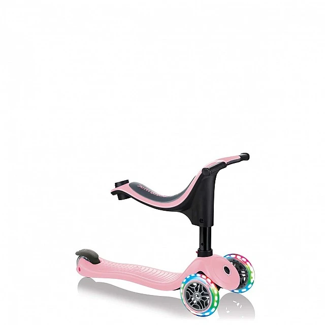 Globber 4 in 1 Scooter with Stabilizer, GO UP Sporty Lights - Rose Ash