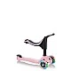 Globber 4 in 1 Scooter with Stabilizer, GO UP Sporty Lights - Rose Ash