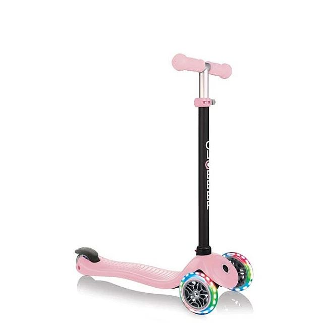 Globber 4 in 1 Scooter with Stabilizer, GO UP Sporty Lights - Rose Ash