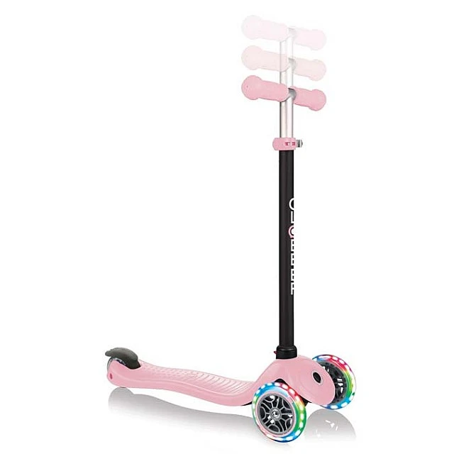 Globber 4 in 1 Scooter with Stabilizer, GO UP Sporty Lights - Rose Ash